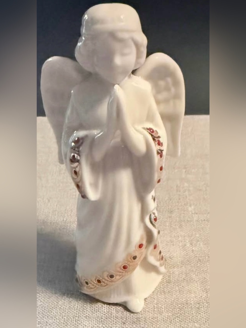 Lenox China Jewels Nativity Adoring Angel Figurine 5"